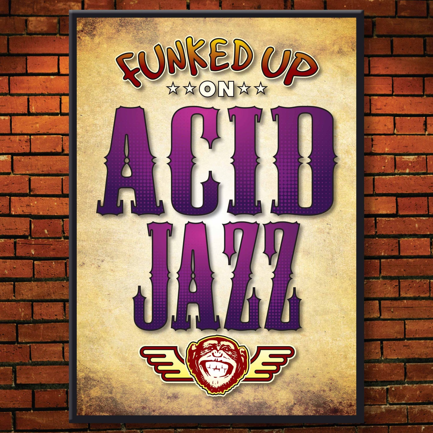 Acid Jazz Art Print / Poster / Birthday Card / Greetings Card