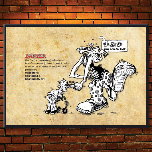 Banter Cartoon Art Print