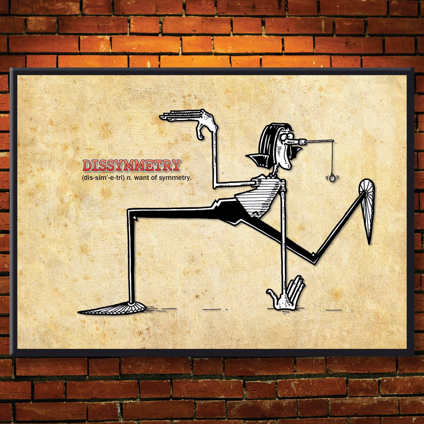 Dissymmetry Cartoon Art Print