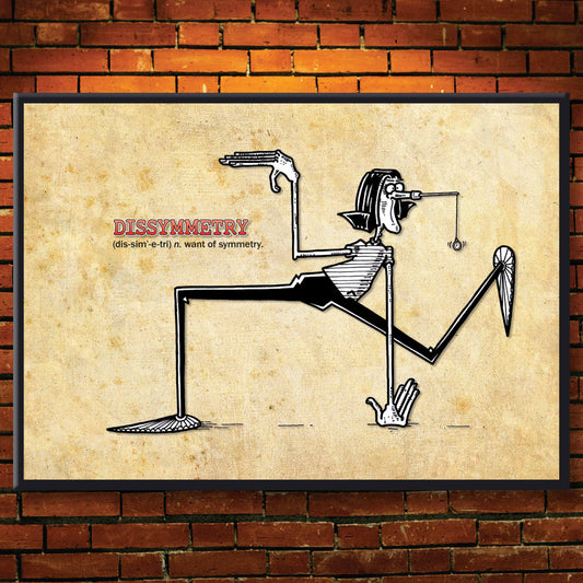 Dissymmetry Cartoon Art Print