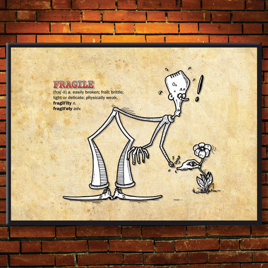 Fragile Cartoon Art Print