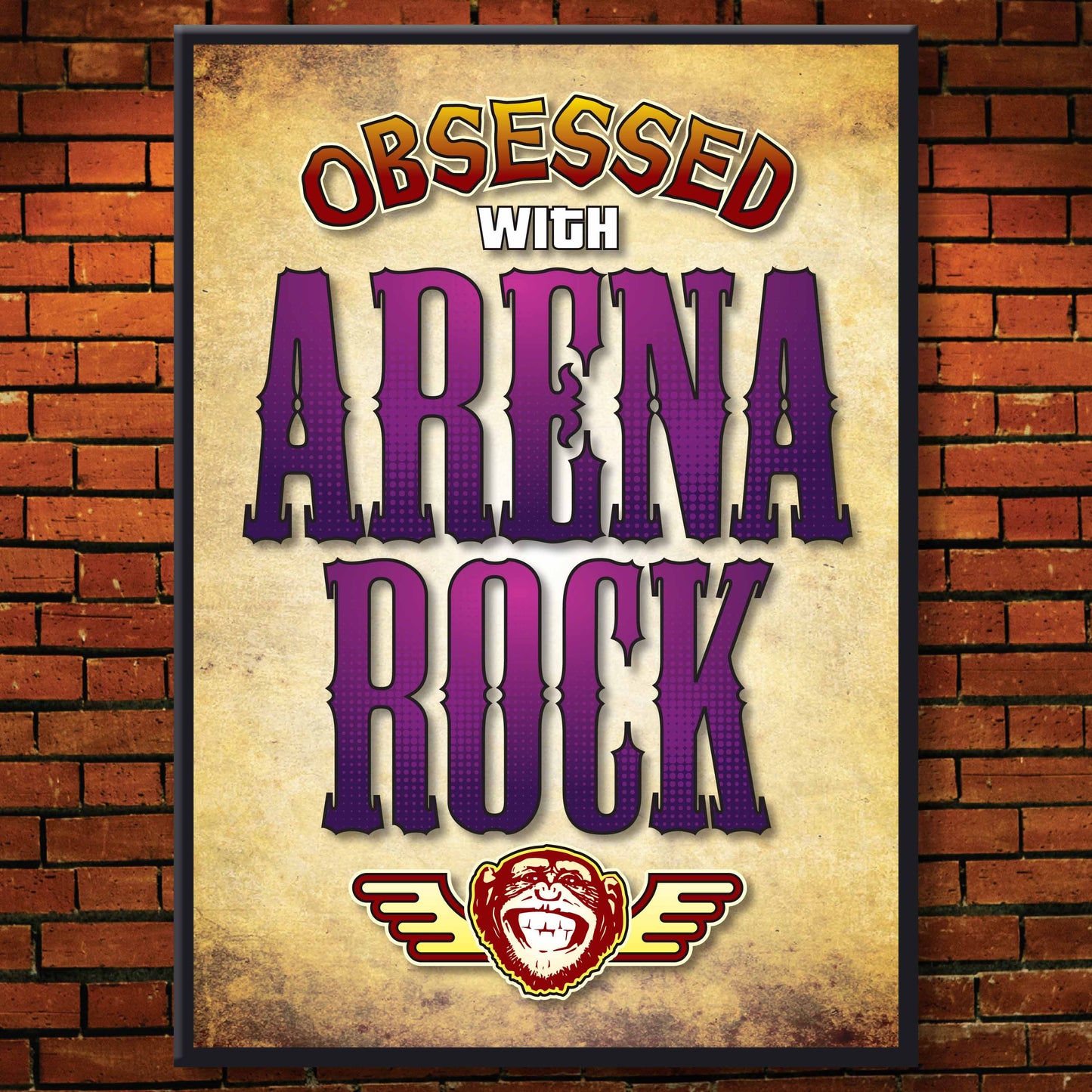 Arena Rock - Obsessed Art Poster + Birthday / Greetings Card