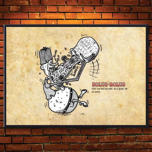 Holus-Bolus Cartoon Art Print