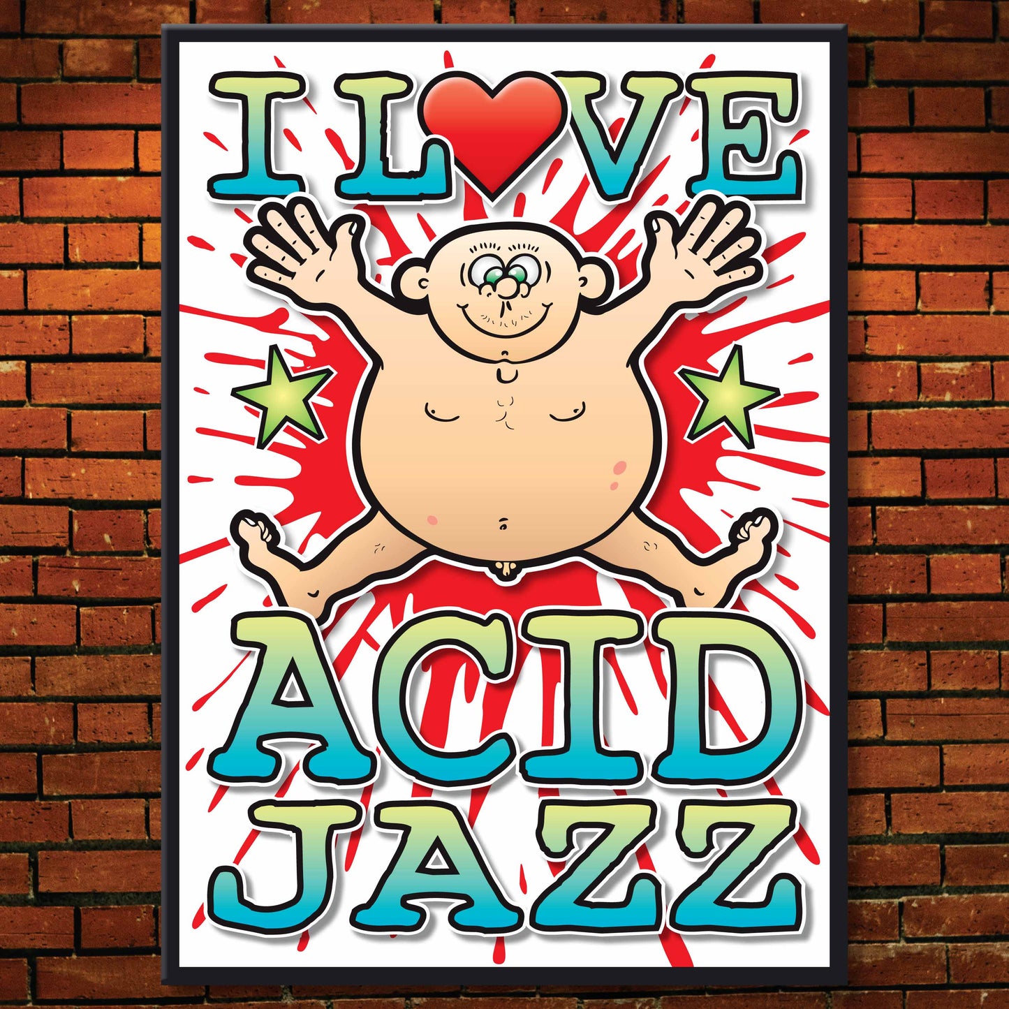 Acid Jazz Art Print / Love Music Poster / Wall Décor / Rock Guru