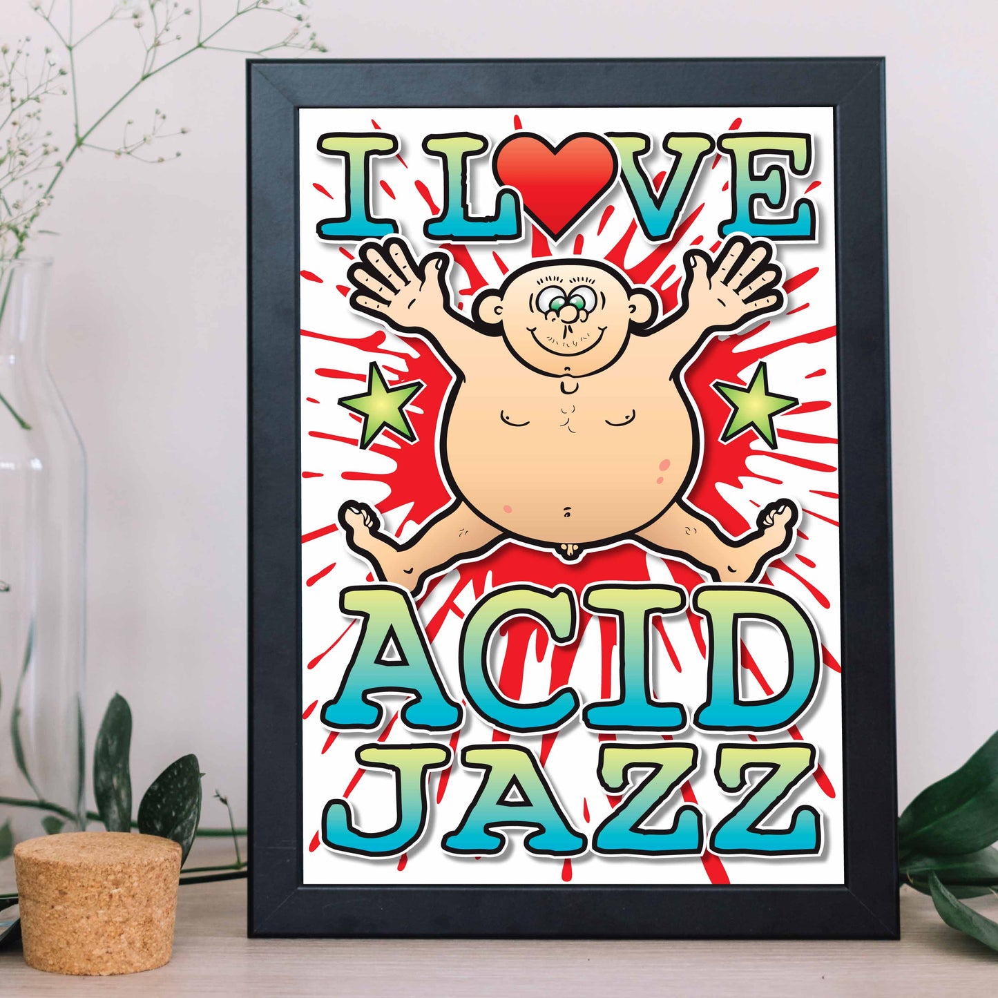Acid Jazz Art Print / Love Music Poster / Wall Décor / Rock Guru