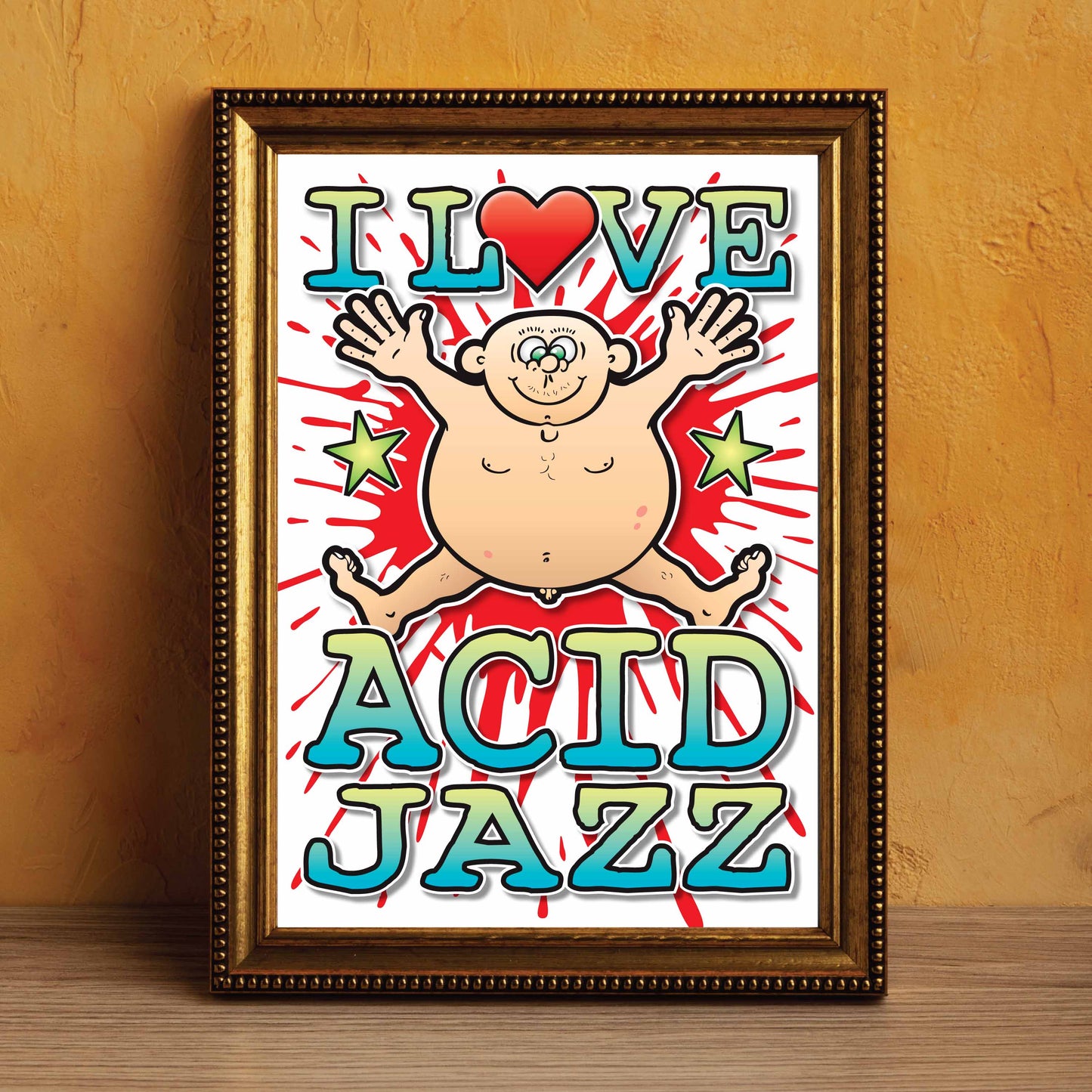 Acid Jazz Art Print / Love Music Poster / Wall Décor / Rock Guru