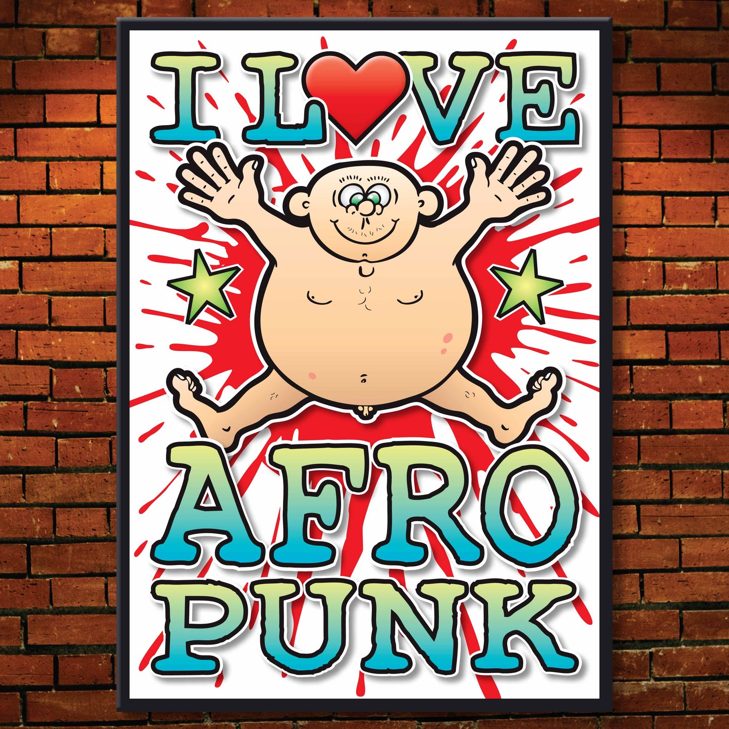 Afro Punk Art Print / Love Music Poster / Wall Décor / Rock Guru