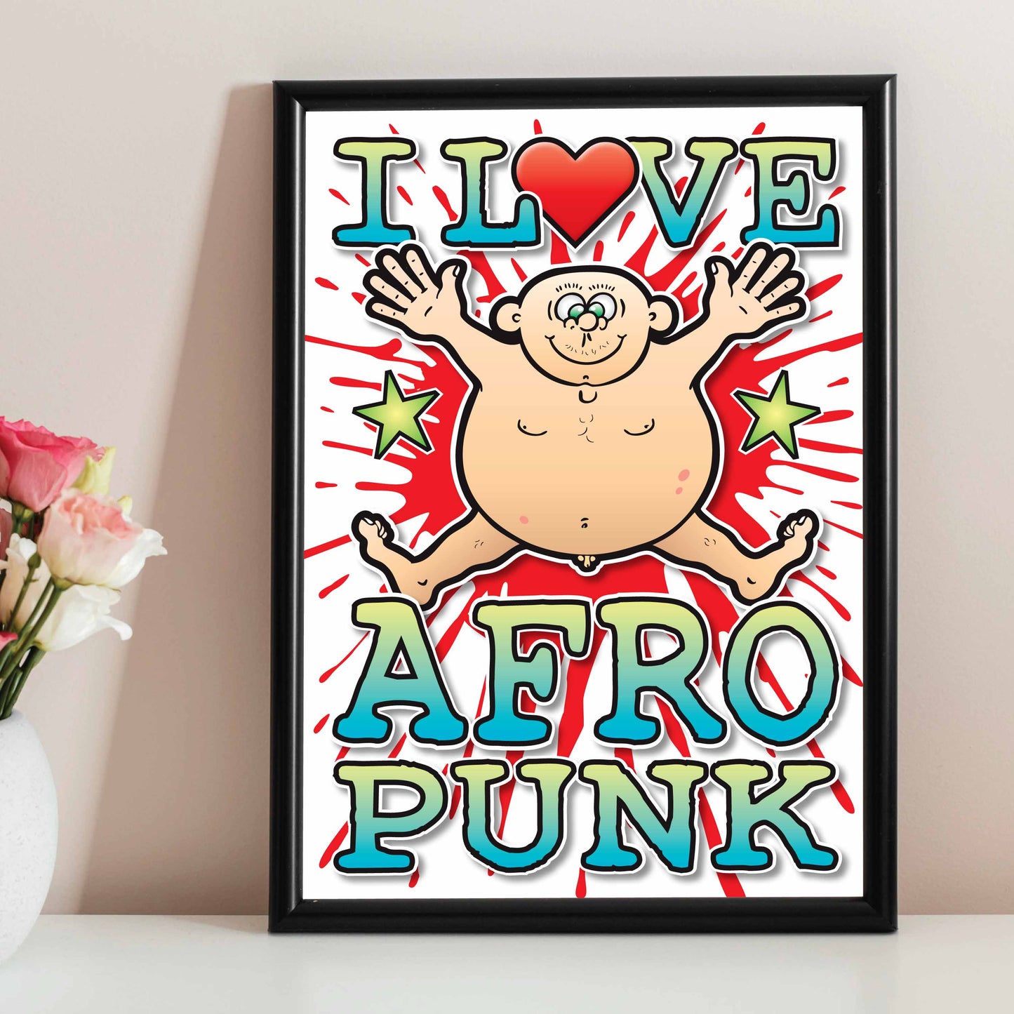 Afro Punk Art Print / Love Music Poster / Wall Décor / Rock Guru
