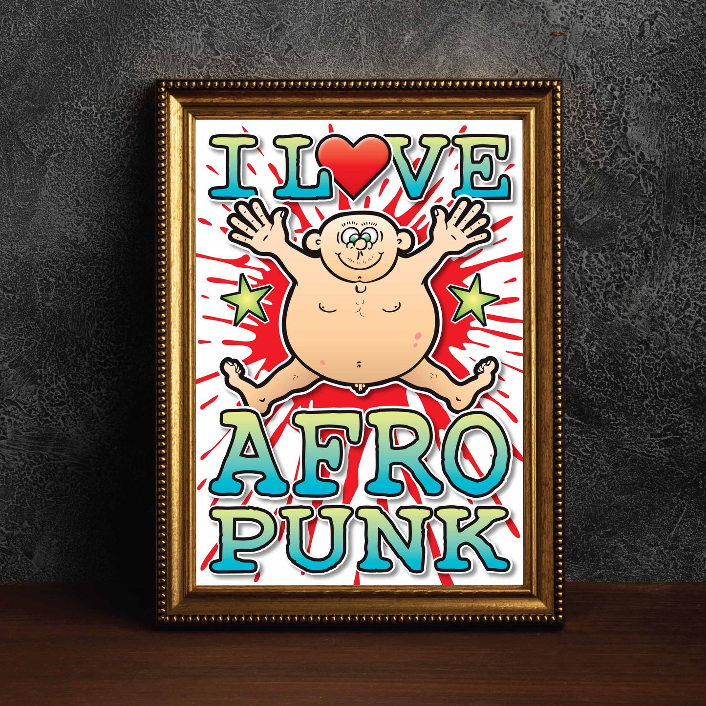 Afro Punk Art Print / Love Music Poster / Wall Décor / Rock Guru