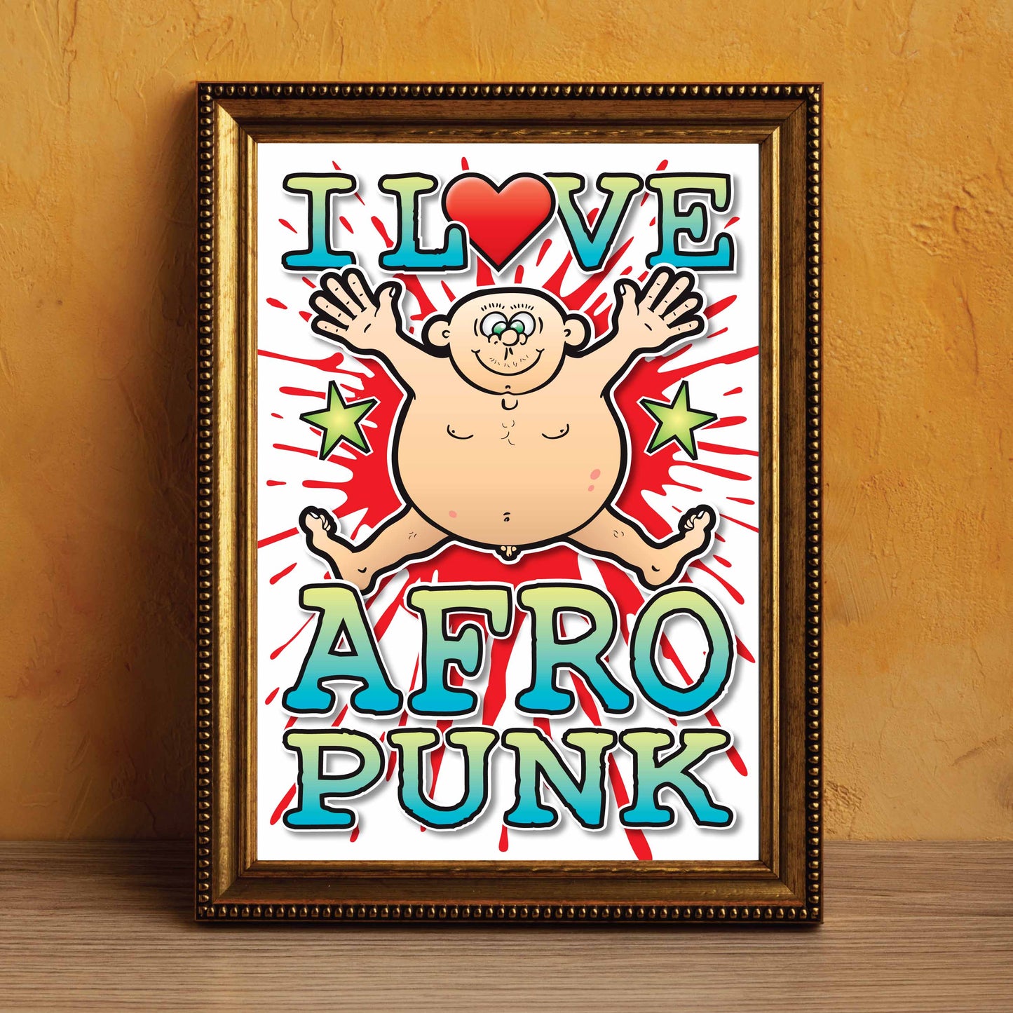 Afro Punk Art Print / Love Music Poster / Wall Décor / Rock Guru