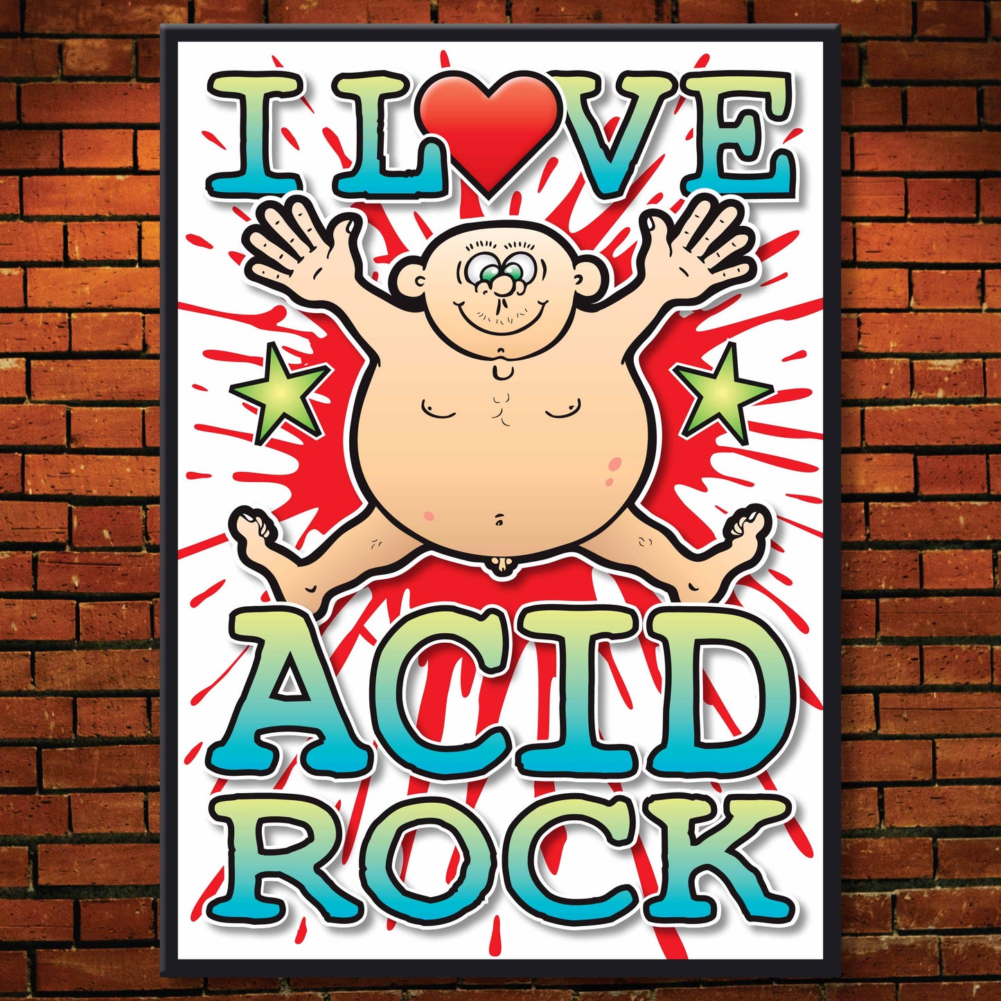 Acid Rock Art Print / Love Music Poster / Wall Décor / Rock Guru