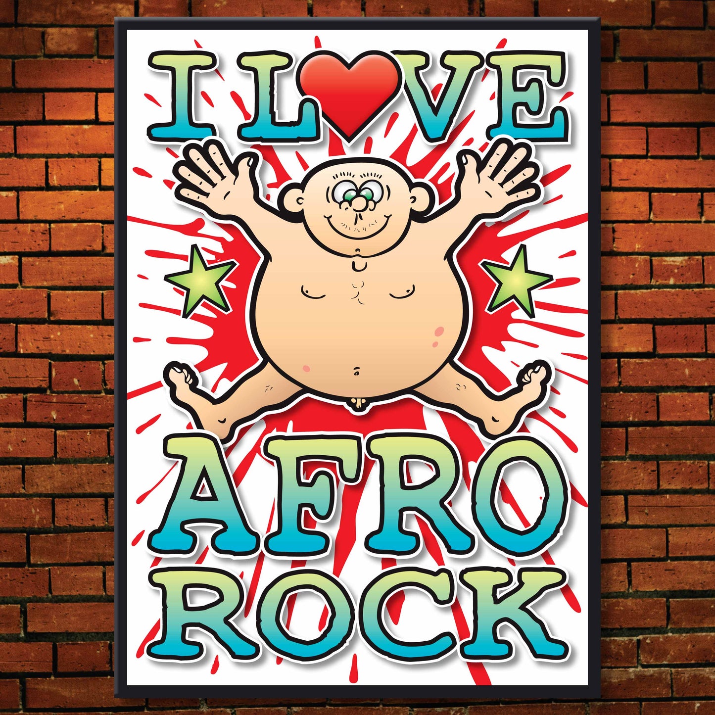 Afro Rock Art Print / Love Music Poster / Wall Décor / Rock Guru