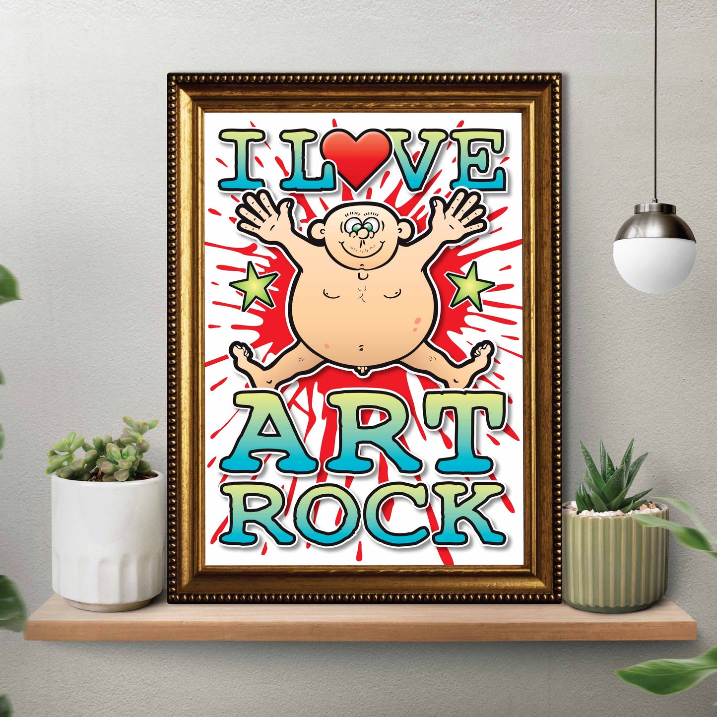 Art Rock Art Print / Love Music Poster / Wall Décor / Rock Guru