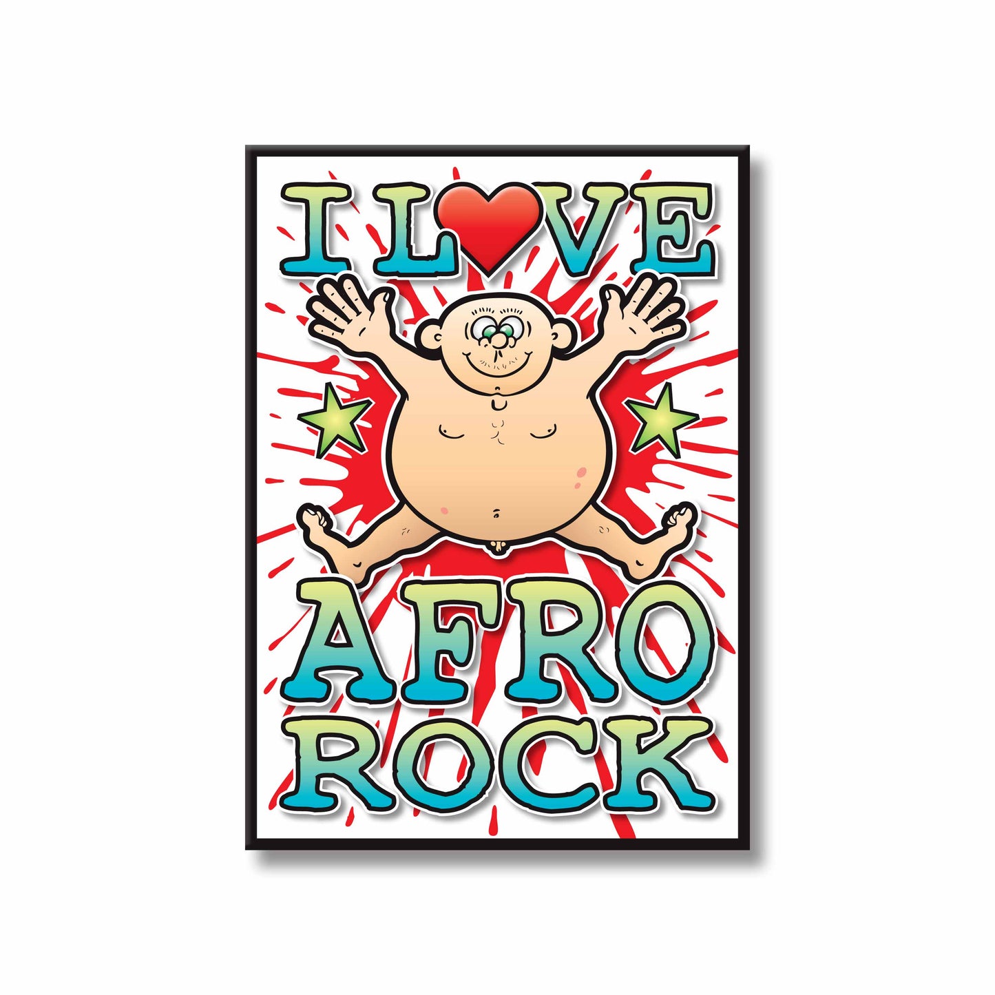 Afro Rock Art Print / Love Music Poster / Wall Décor / Rock Guru