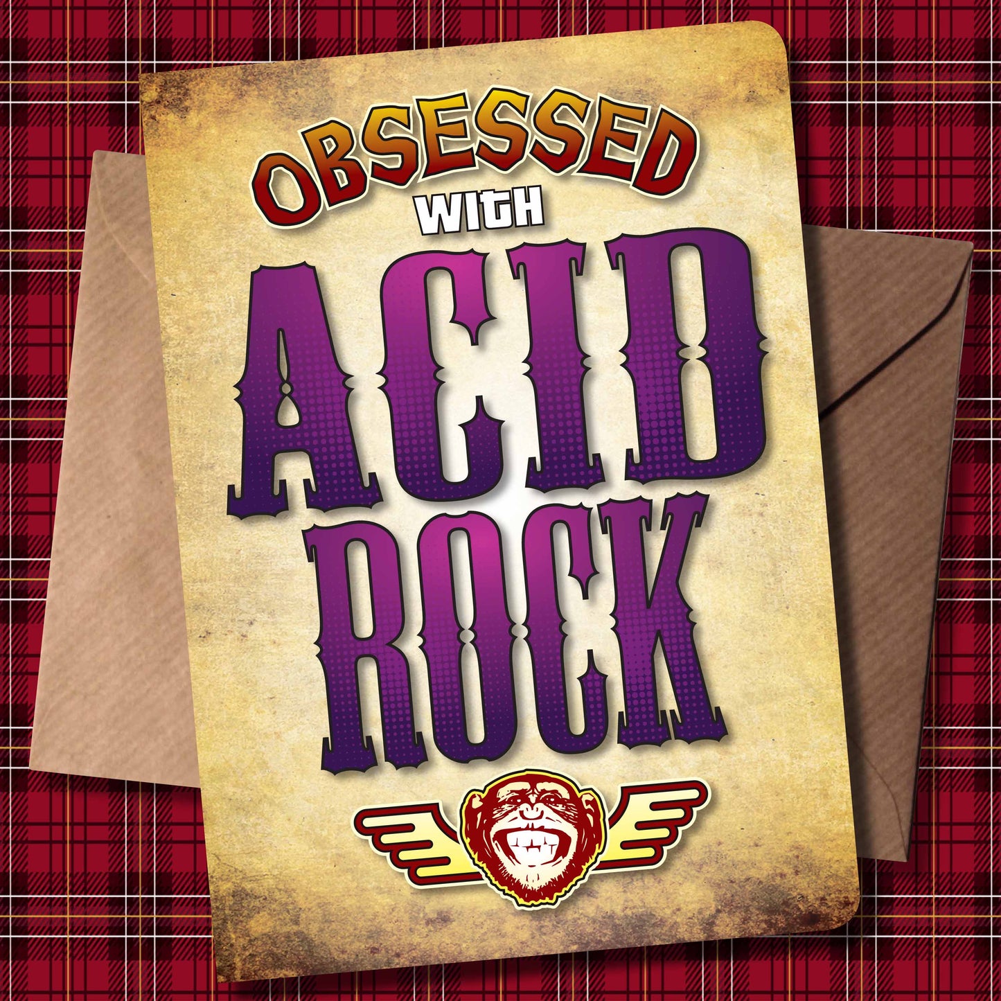 Acid Rock - Obsessed Art Poster + Birthday / Greetings Card
