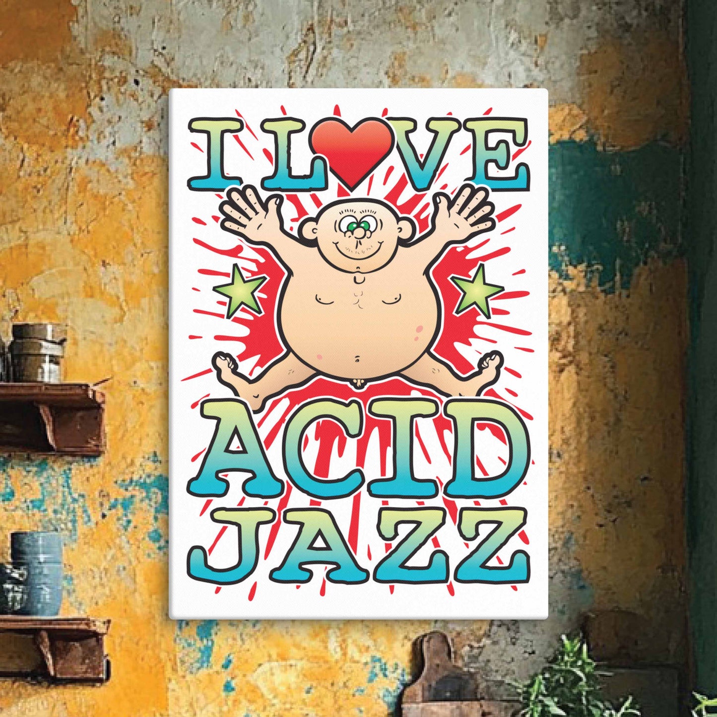 Acid Jazz 51x71cm Canvas Print