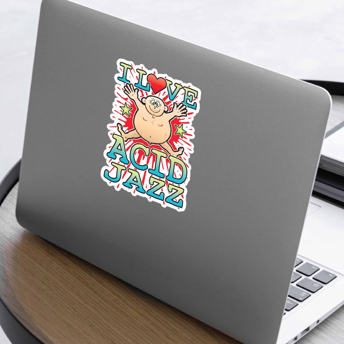Acid Jazz Vinyl Kiss-Cut Sticker / 14 x 10cm