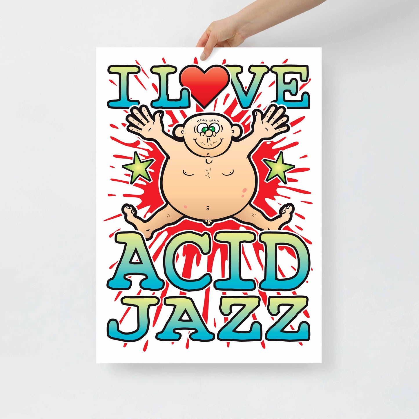 Acid Jazz 50x70cm Wall Art / Love Music Poster