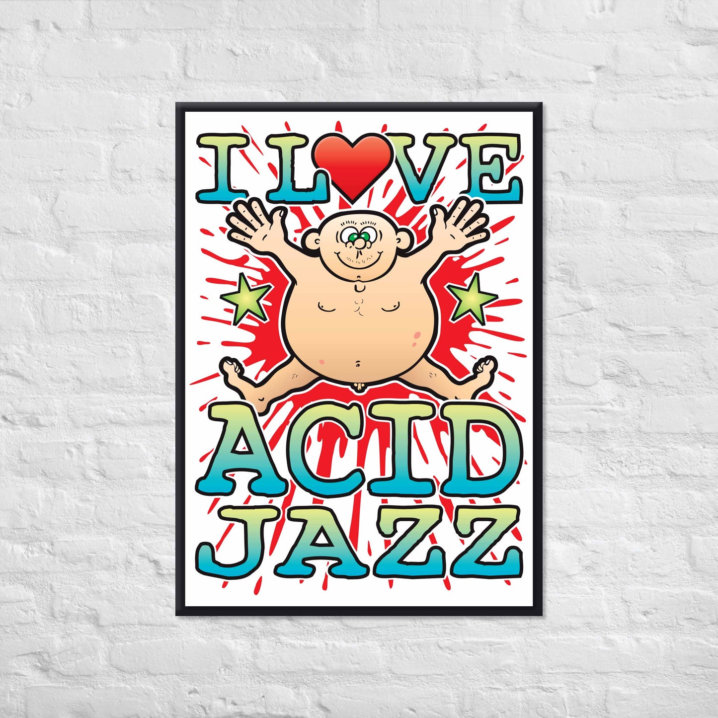 Acid Jazz 50x70cm Wall Art / Love Music Poster
