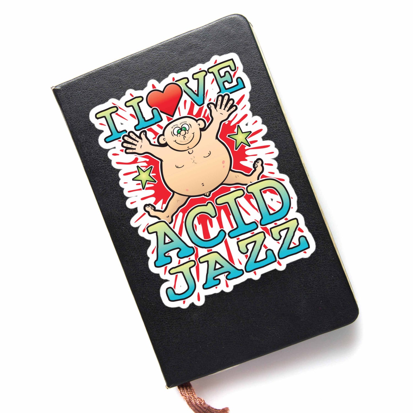Acid Jazz Vinyl Kiss-Cut Sticker / 14 x 10cm
