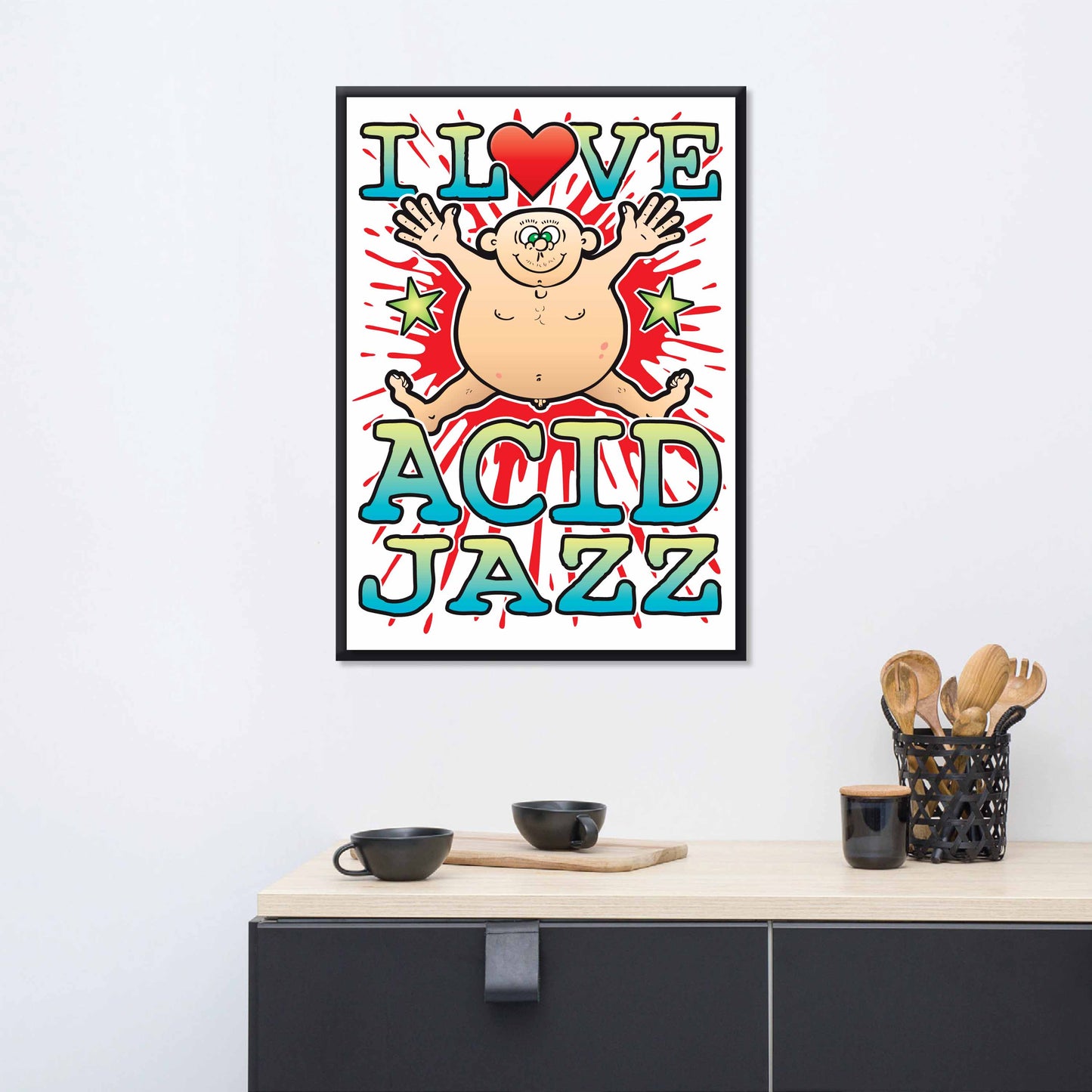 Acid Jazz 50x70cm Wall Art / Love Music Poster