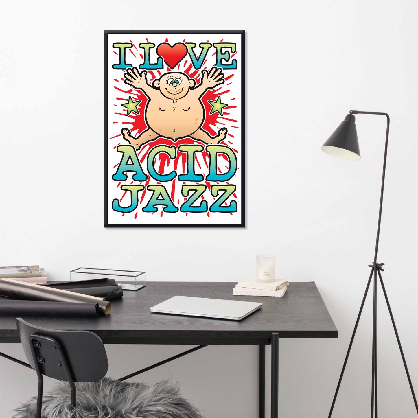 Acid Jazz 50x70cm Wall Art / Love Music Poster