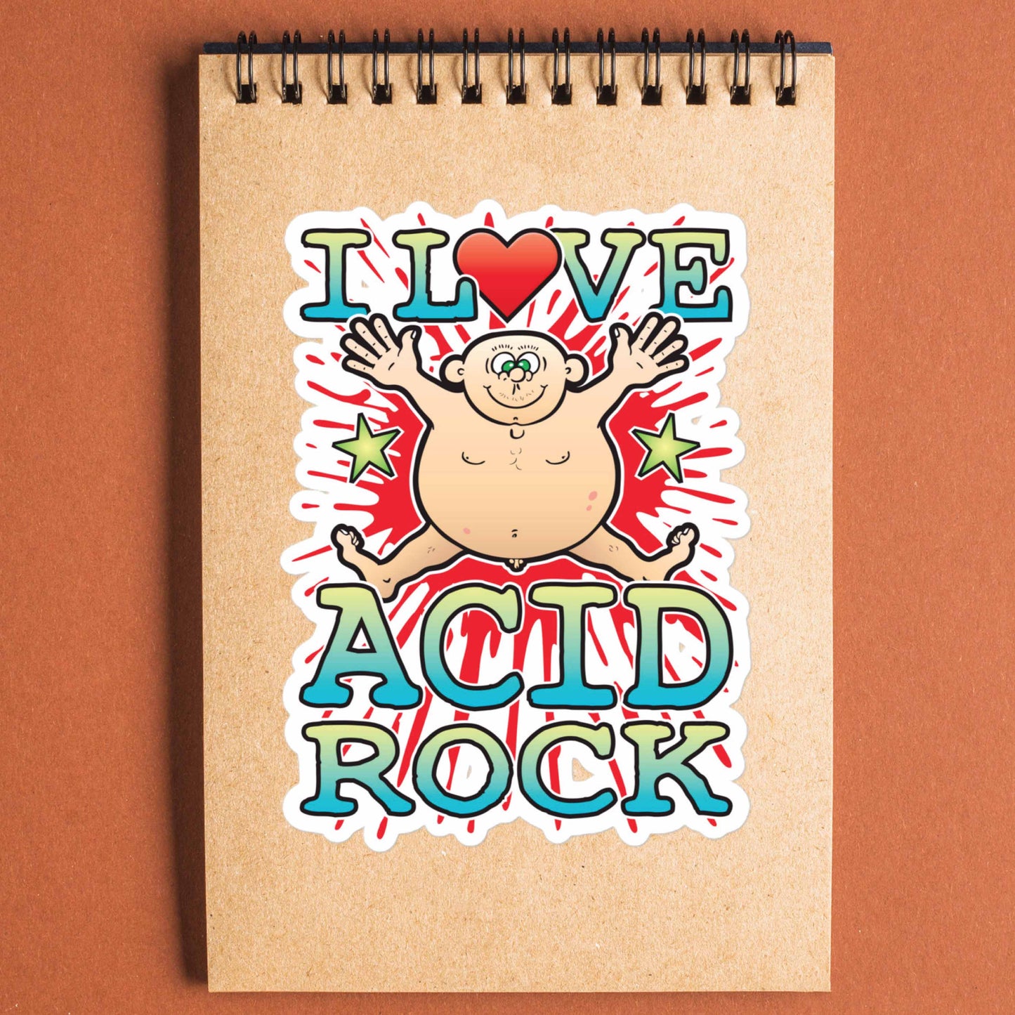 Acid Rock Vinyl Kiss-Cut Sticker / 14 x 10cm