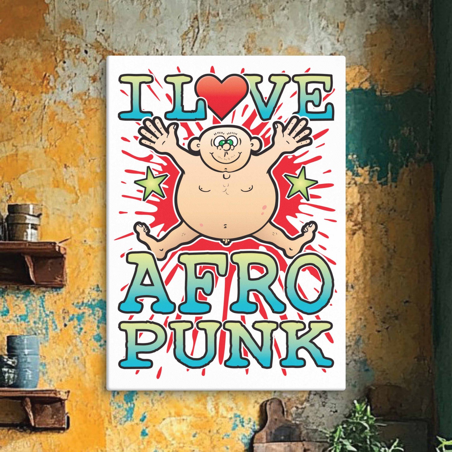 Afro Punk 51x71cm Canvas Print