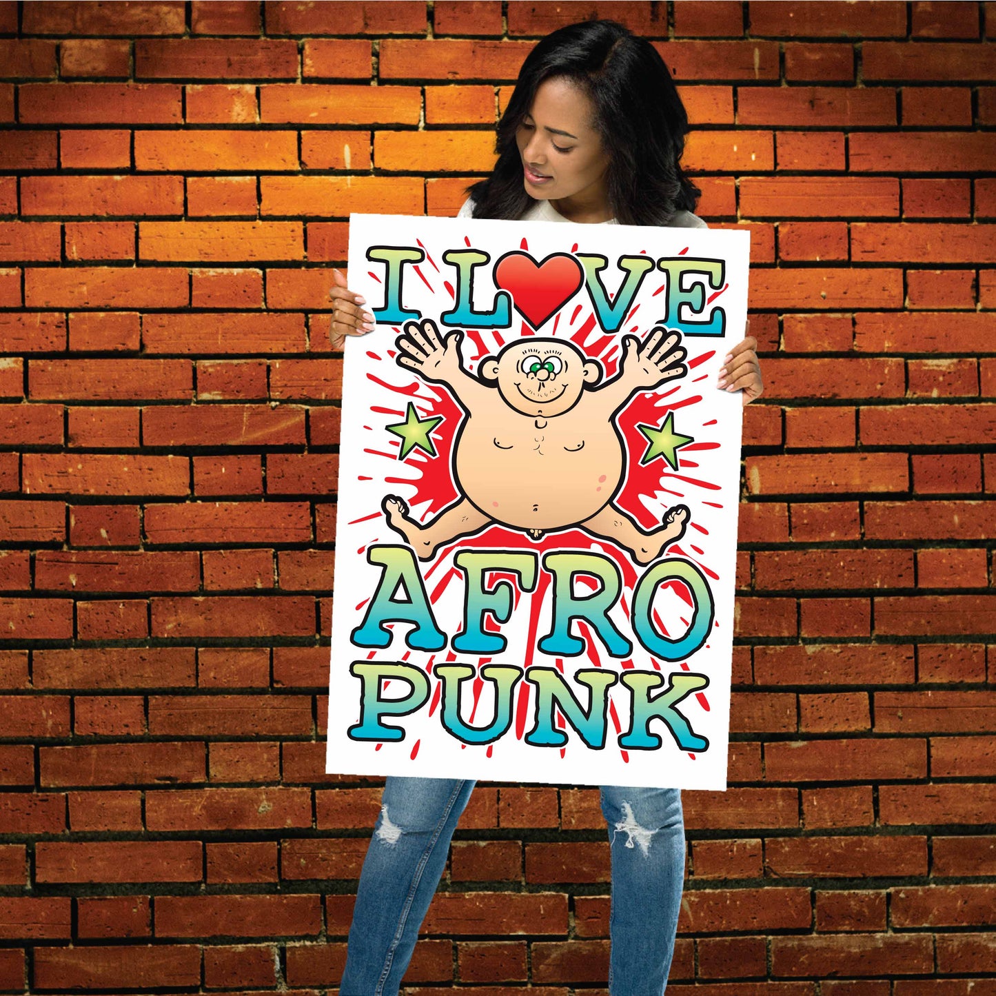 Afro Punk 50x70cm Wall Art / Love Music Poster
