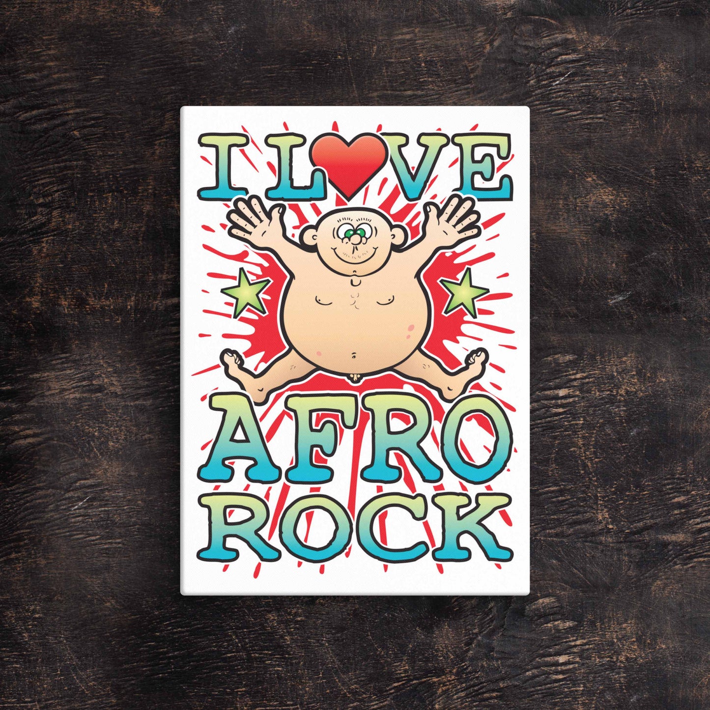 Afro Rock 51x71cm Canvas Print