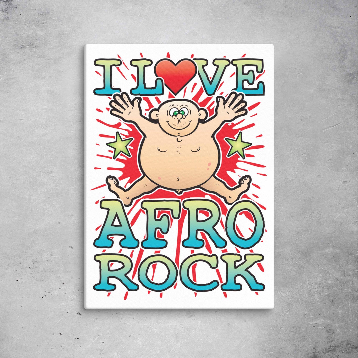 Afro Rock 51x71cm Canvas Print