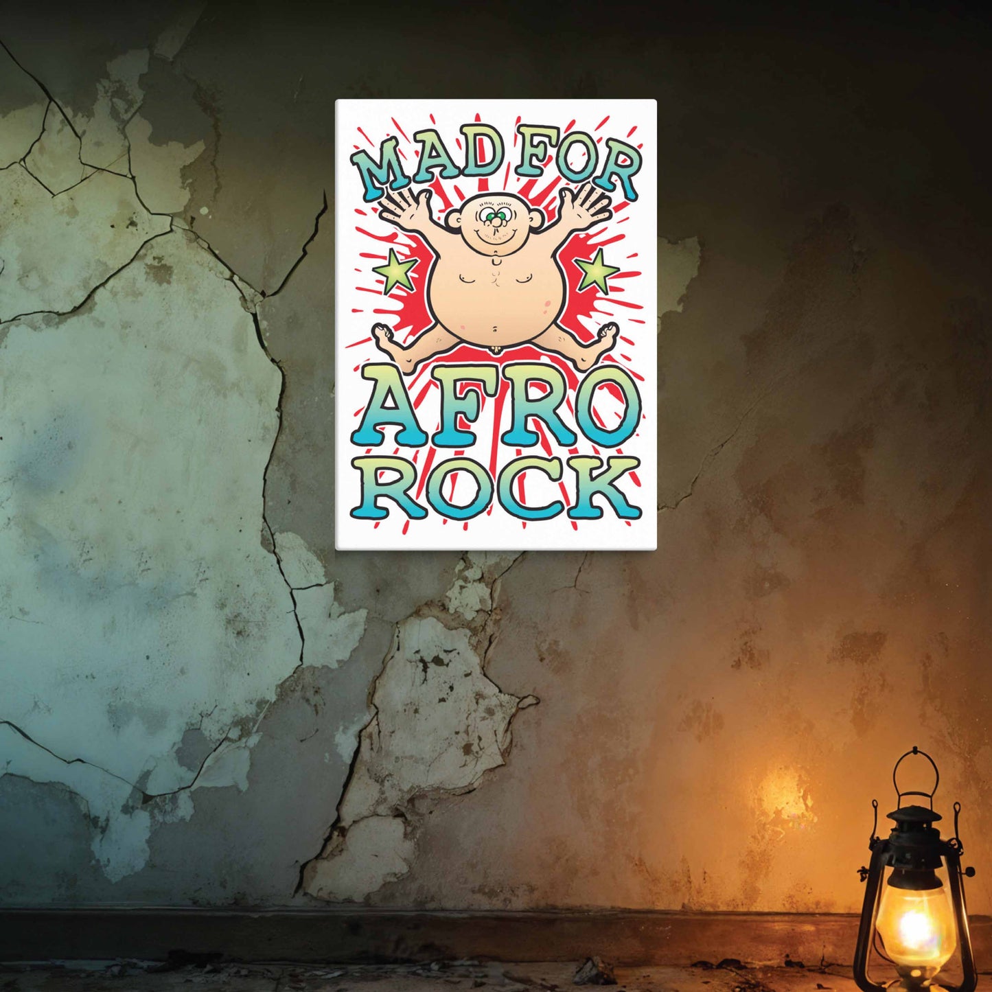 Afro Rock Canvas Print 30x40cm