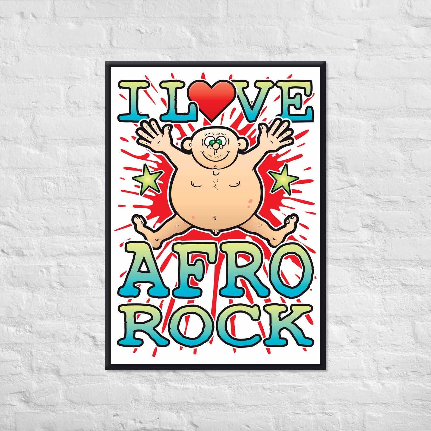 Afro Rock 50x70cm Wall Art / Love Music Poster
