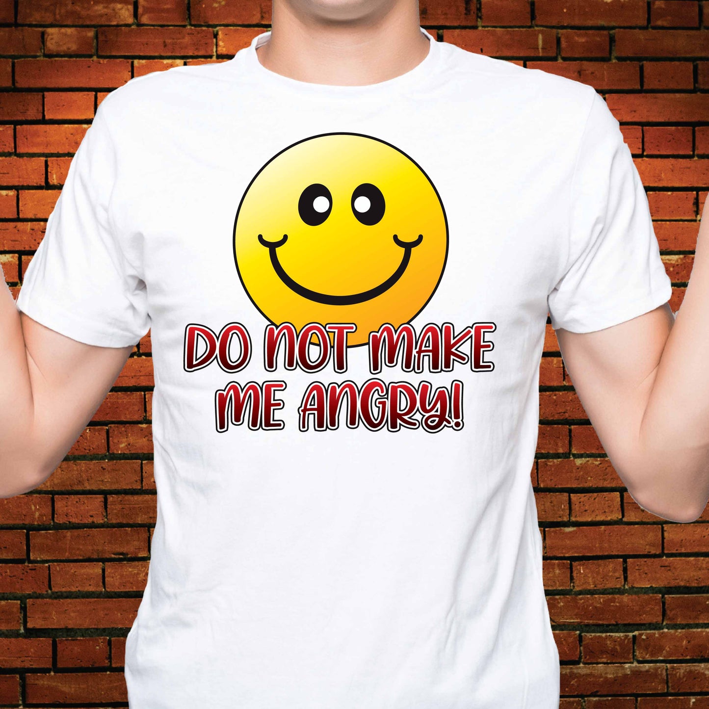 Do Not Make Me Angry Funny Slogan Cotton T-Shirt