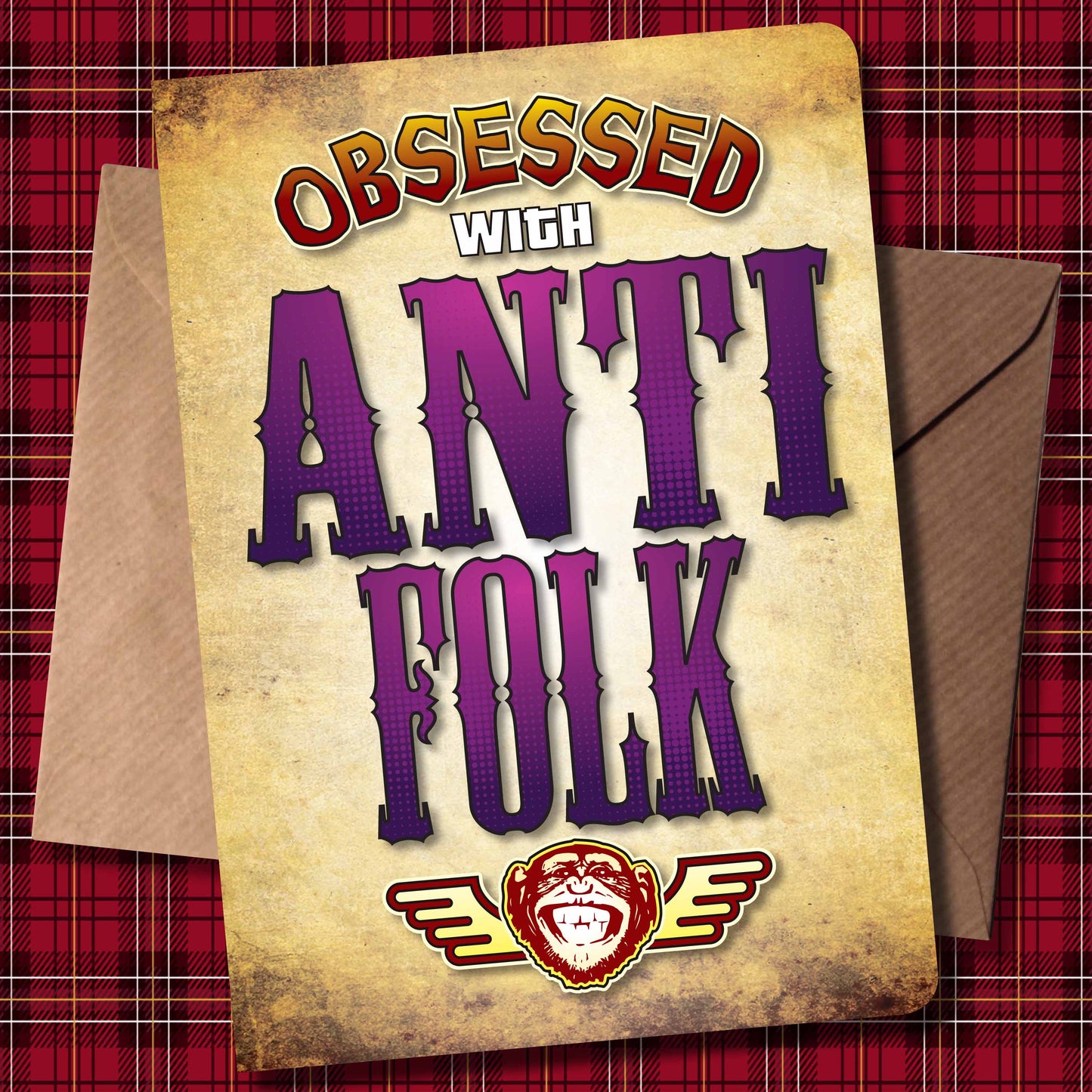 Anti Folk - Obsessed Art Poster + Birthday / Greetings Card