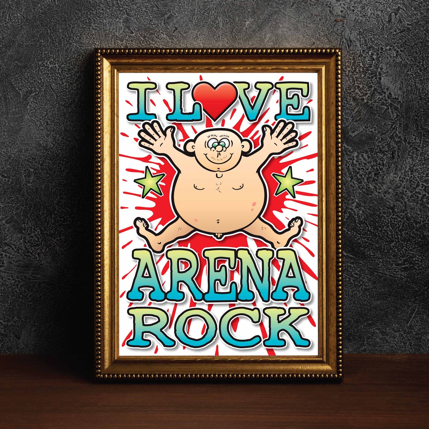 Arena Rock Art Print / Love Music Poster / Wall Décor / Rock Guru