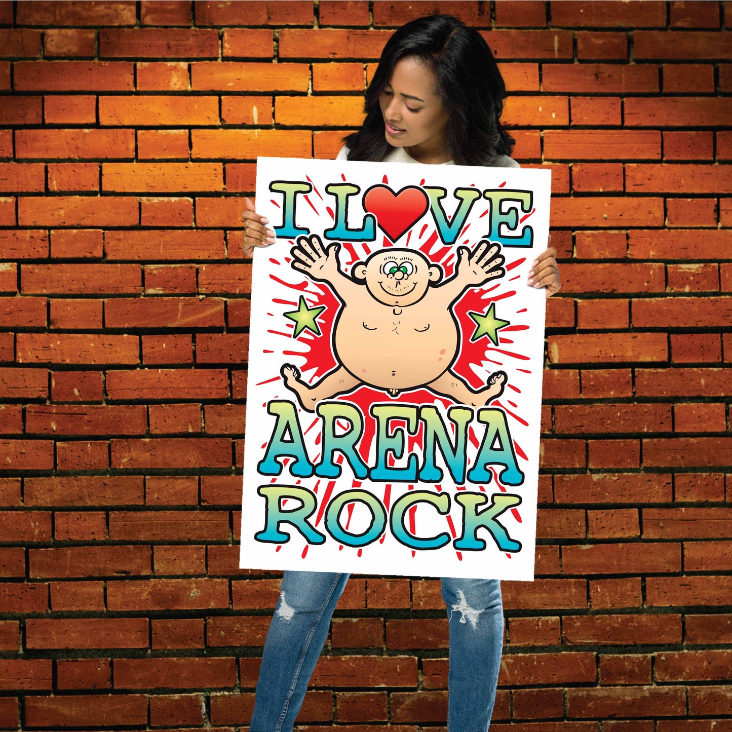 Arena Rock 50x70cm Wall Art / Love Music Poster