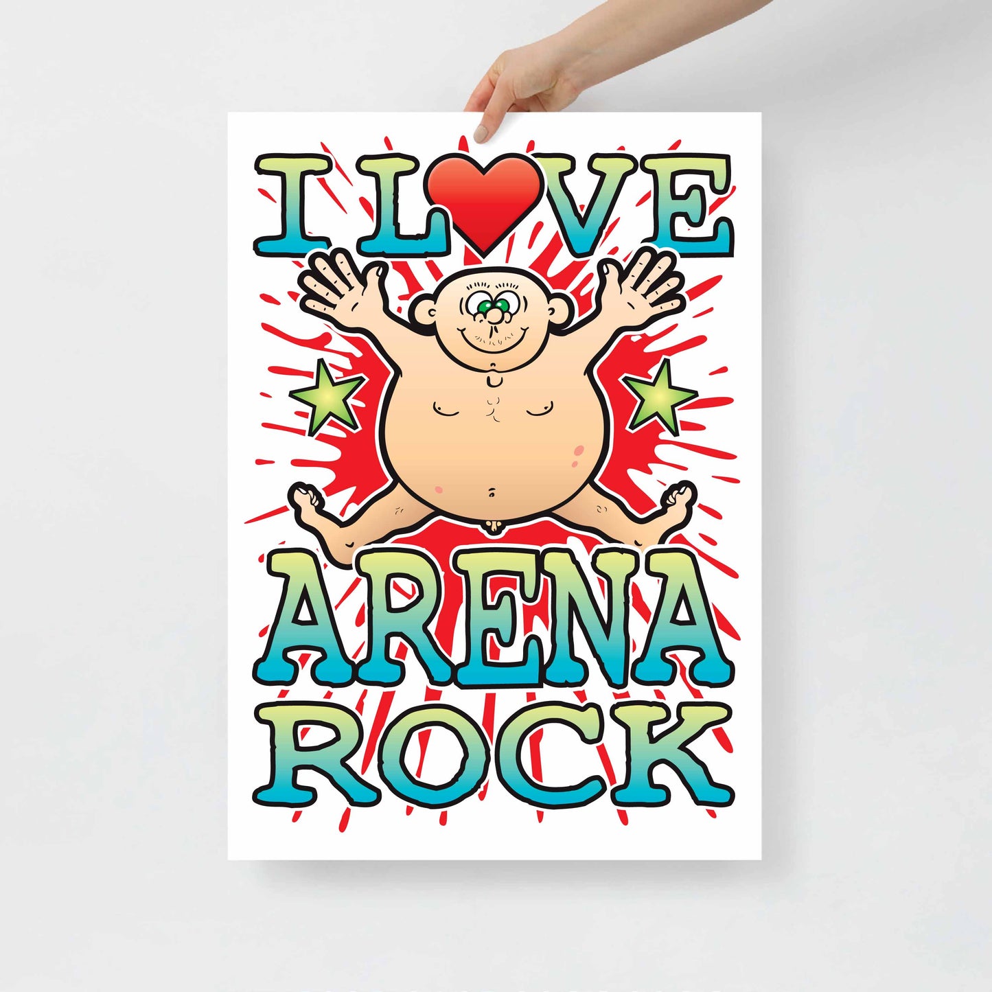 Arena Rock 50x70cm Wall Art / Love Music Poster