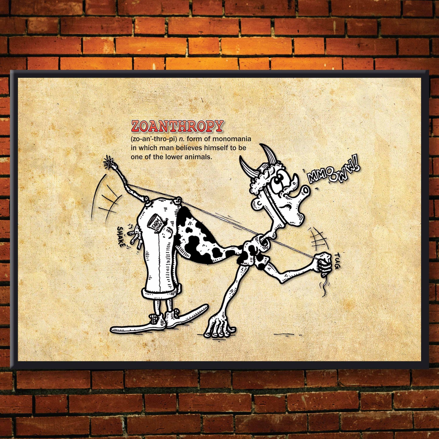 Zoanthropy Cartoon Art Print