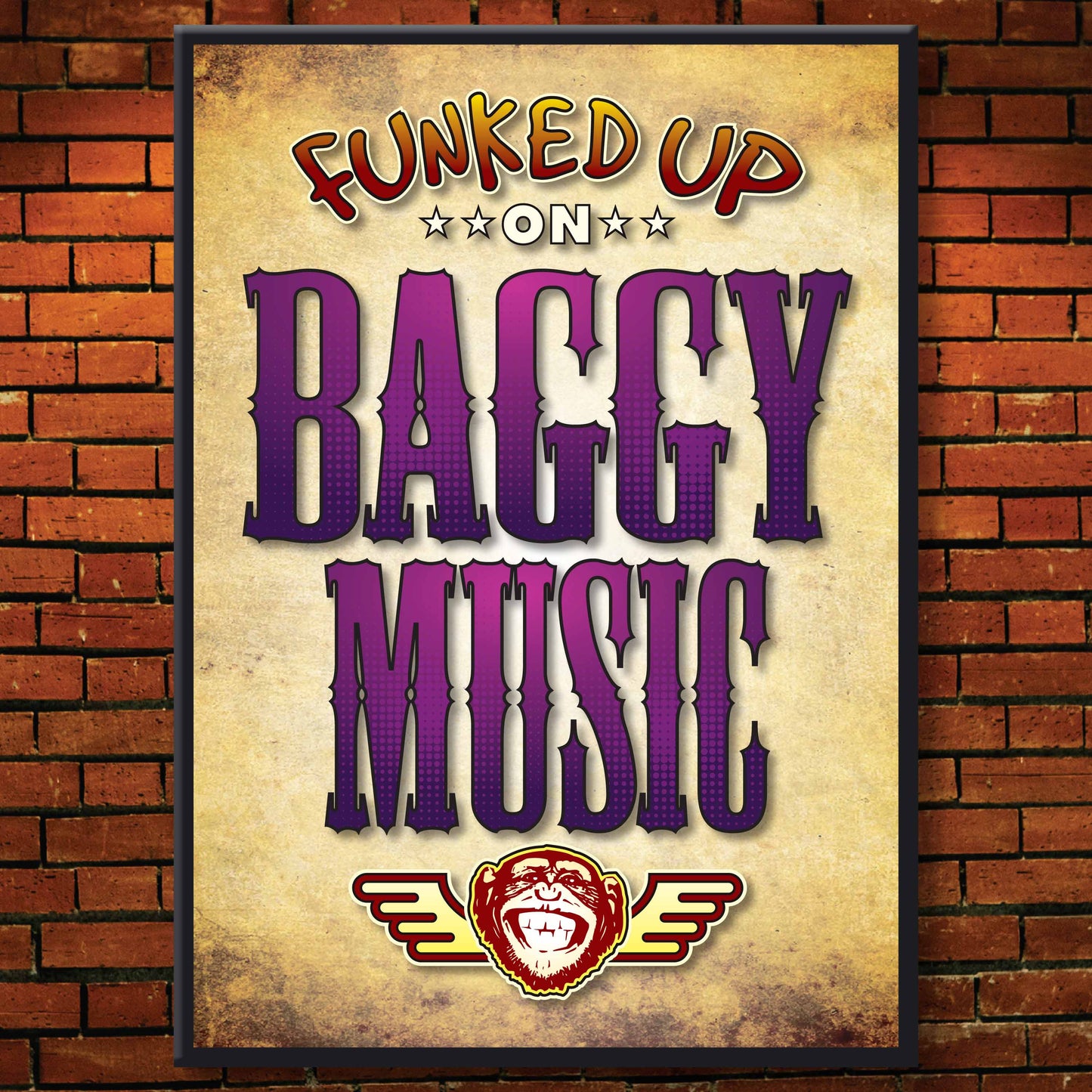 Baggy Music Art Print / Poster / Birthday Card / Greetings Card