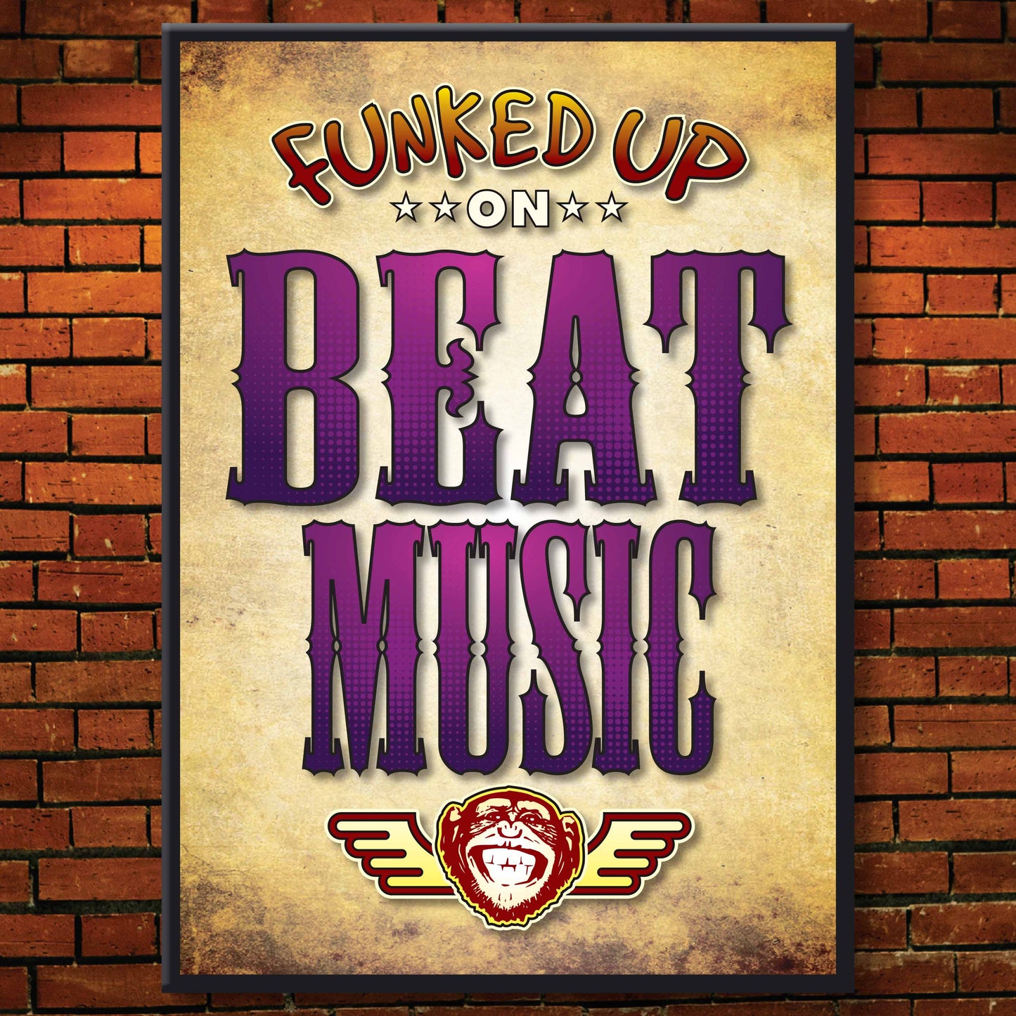 Beat Music Art Print / Poster / Birthday Card / Greetings Card