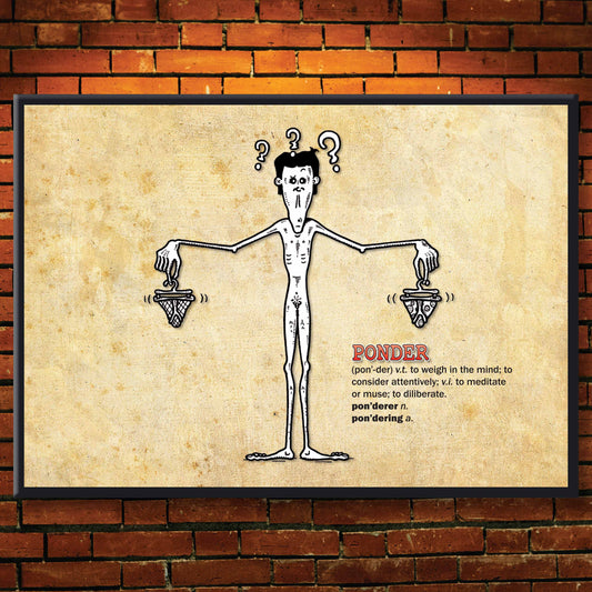 Ponder Cartoon Art Print