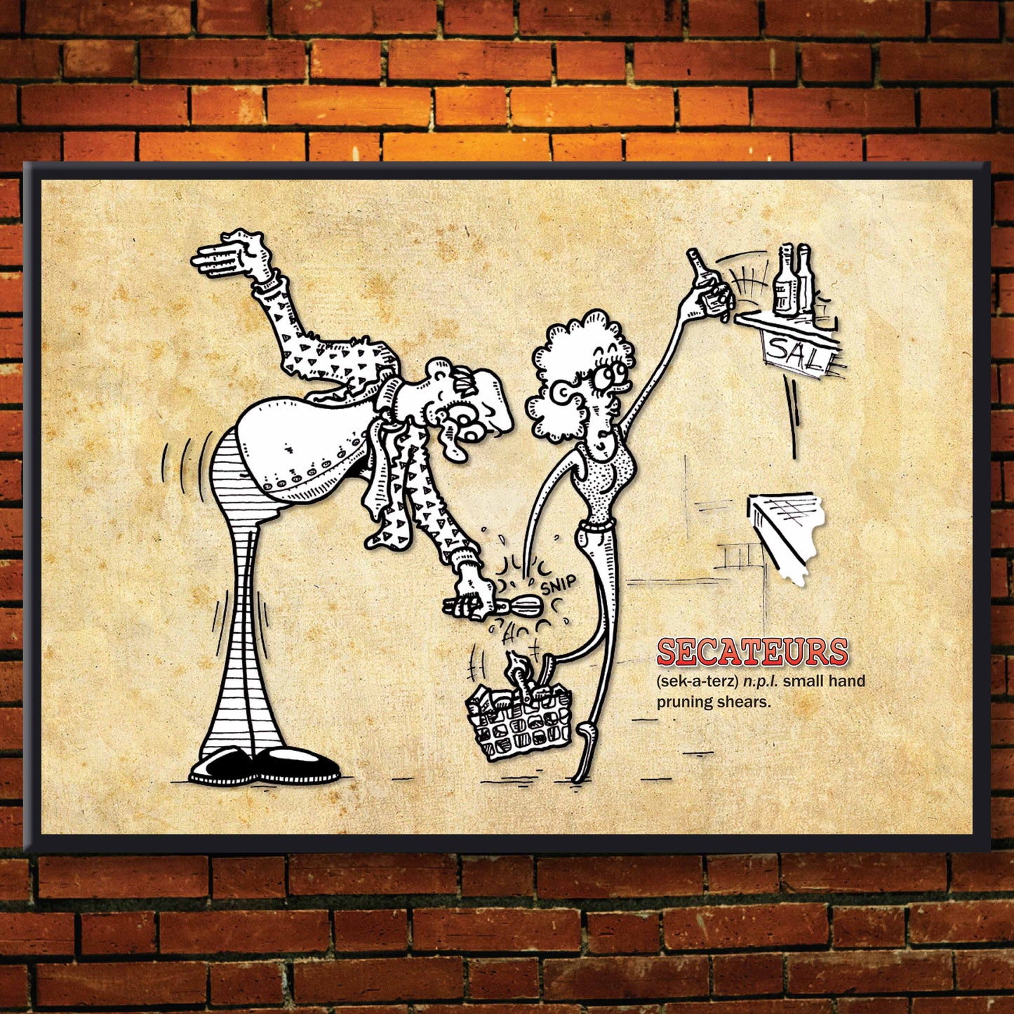 Secateurs Cartoon Art Print