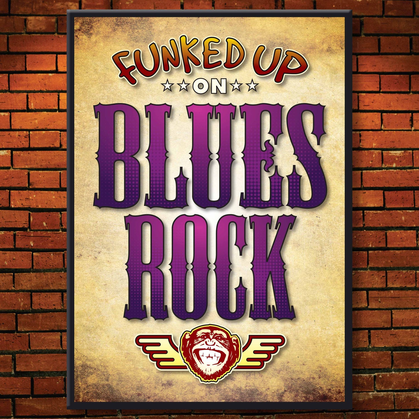 Blues Rock Art Print / Poster / Birthday Card / Greetings Card