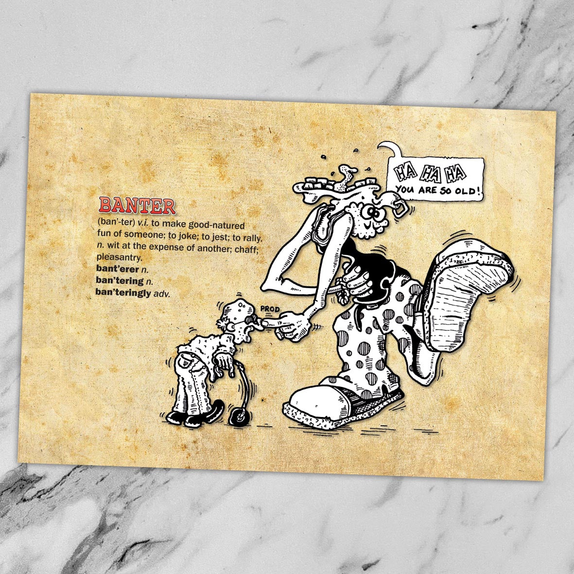 Banter Cartoon Art Print