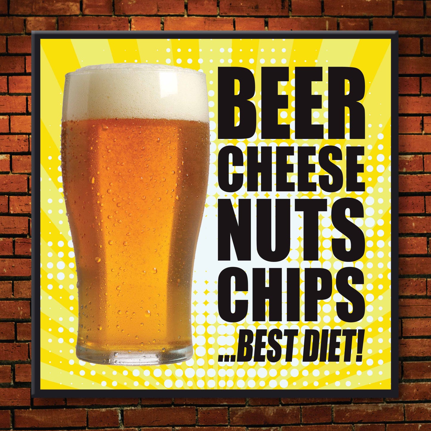 Beer Diet Art Print + Badge + Bottle Opener + Birthday Card