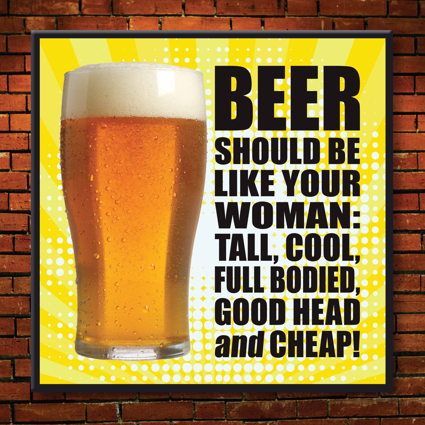 Beer And Women Art Print + Badge + Bottle Opener + Birthday Card