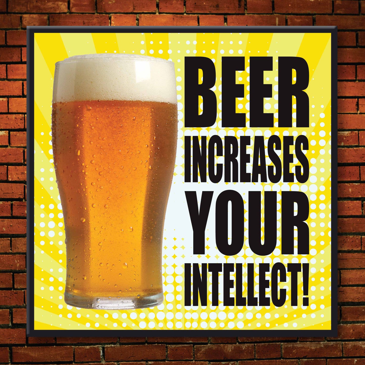 Beer Intellect Art Print + Badge + Bottle Opener + Birthday Card