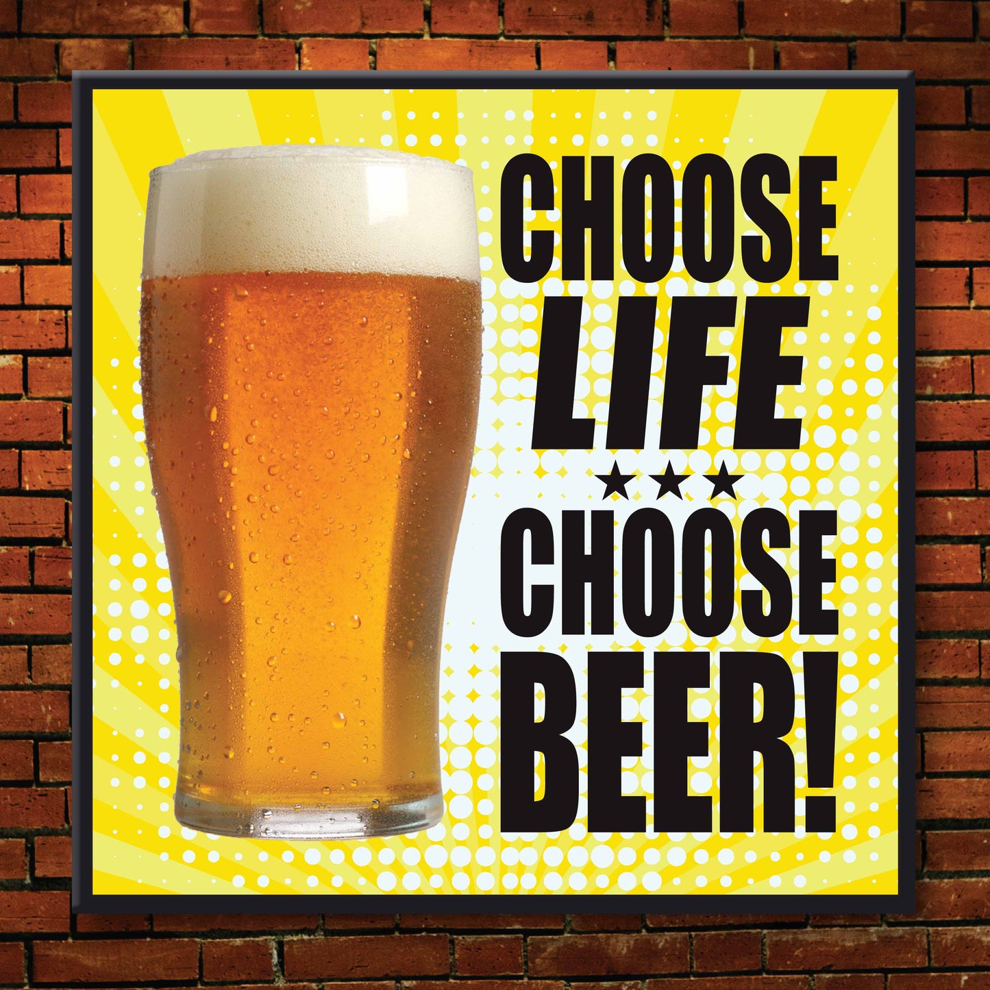 Choose Beer Art Print + Badge + Bottle Opener + Birthday Card