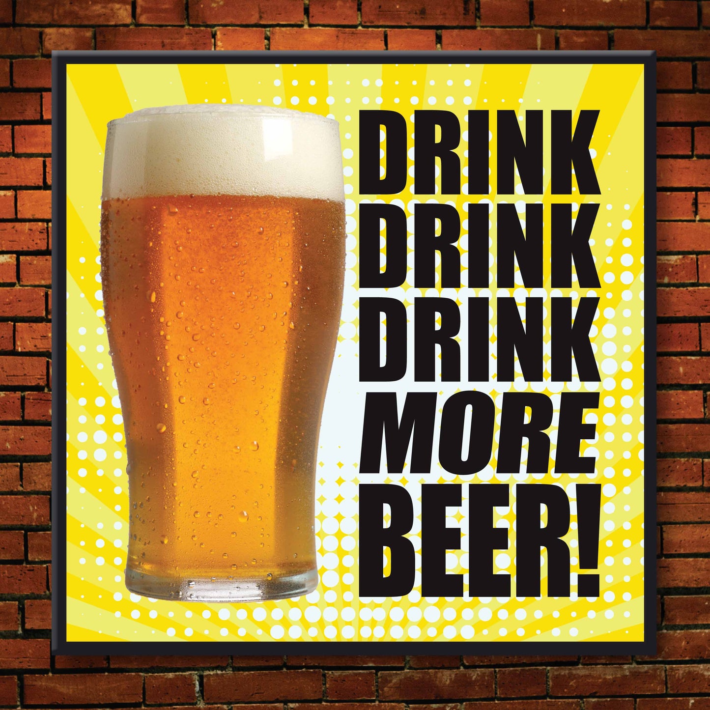 Drink More Beer! Art Print + Badge + Bottle Opener + Birthday Card